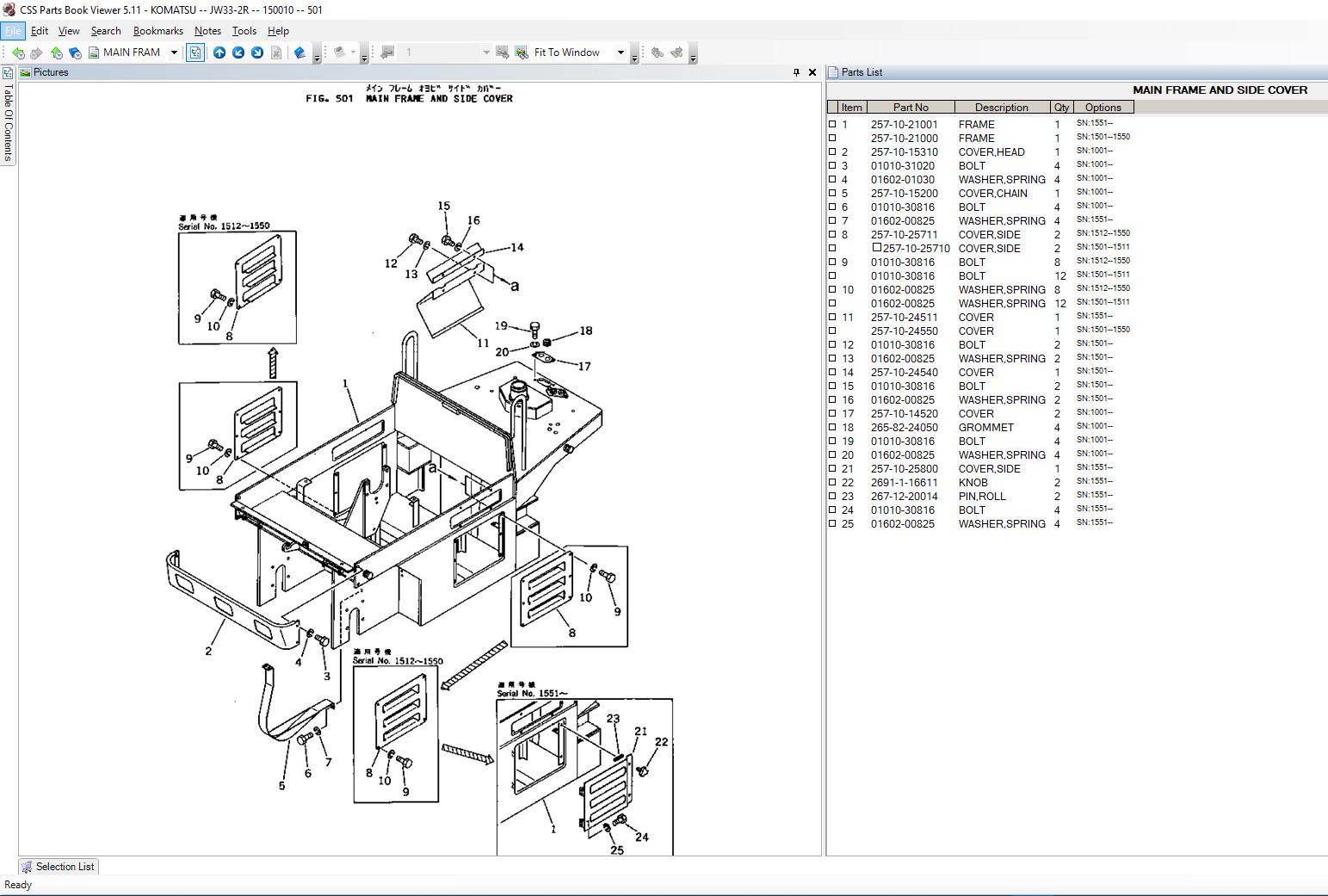 Komatsu CSS EPC Roller Japan Parts Catalog [08.2021]