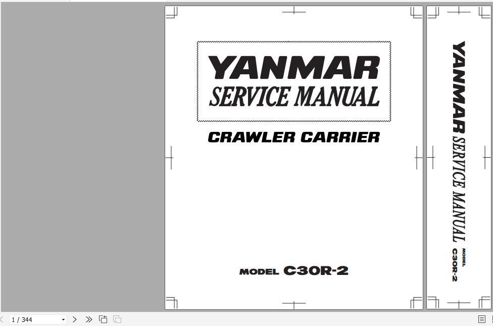 Yanmar C30R2 Crawler Carrier Service Manuals