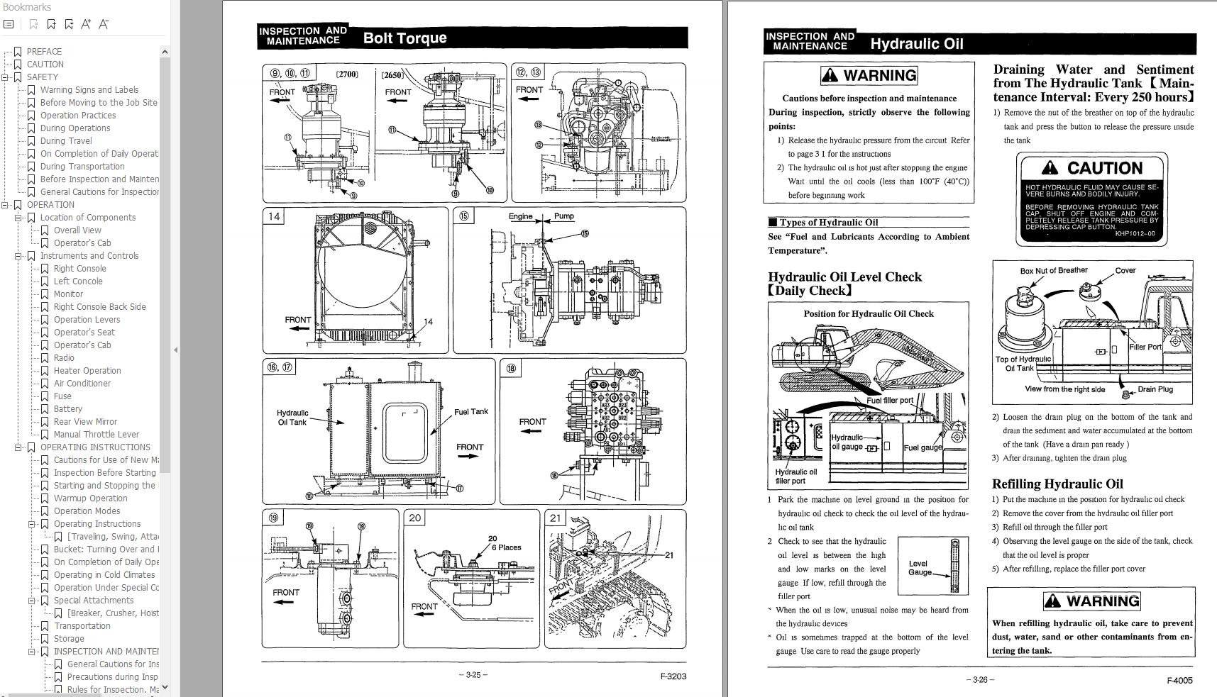 LinkBelt 2700 Q1 Quantum Excavator Schematics, Operation & Service Manual