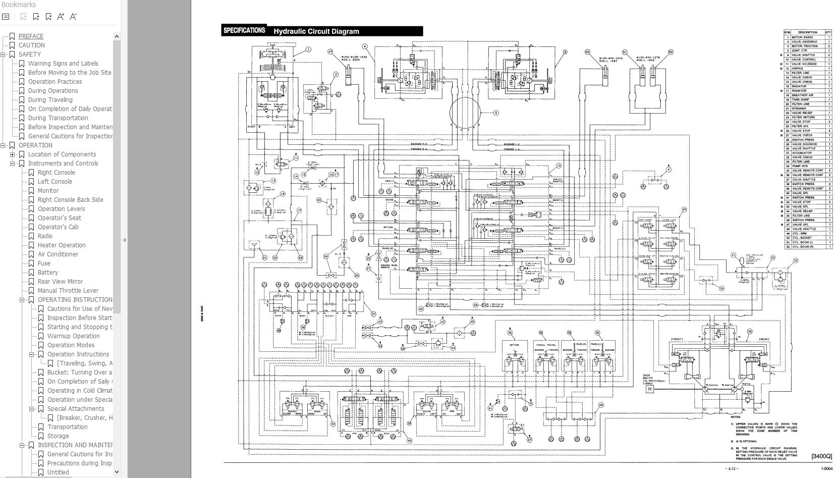 LinkBelt 3400 Q1 TL Quantum Excavator Schematics, Operation & Shop Manual