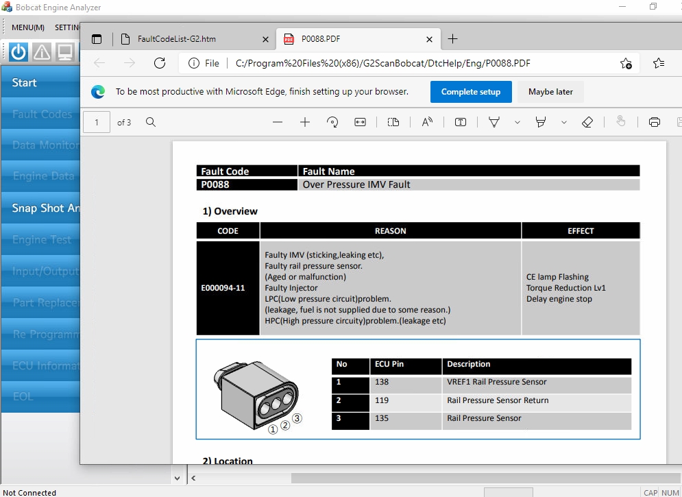 BOBCAT Engine Analyzer DCU ECU 2020