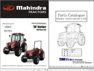 Mahindra 10 Series 5010 Gear Cab Tractor Parts Catalogue 12429500010 2011