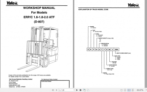 Yale Forklift Class 1 Electric Motor Rider Trucks Service Manuals Updated [02.2022]