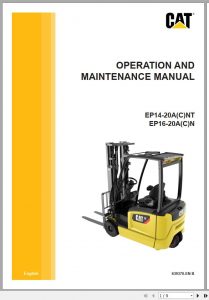 CAT Lift Truck EP14ANT Operation & Maintenance and Service Manual 2021 PDF