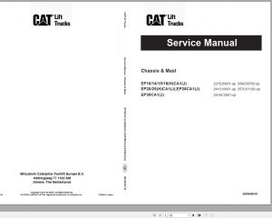 CAT Lift Truck EP14HCA1(J) Service Manual 2016 PDF