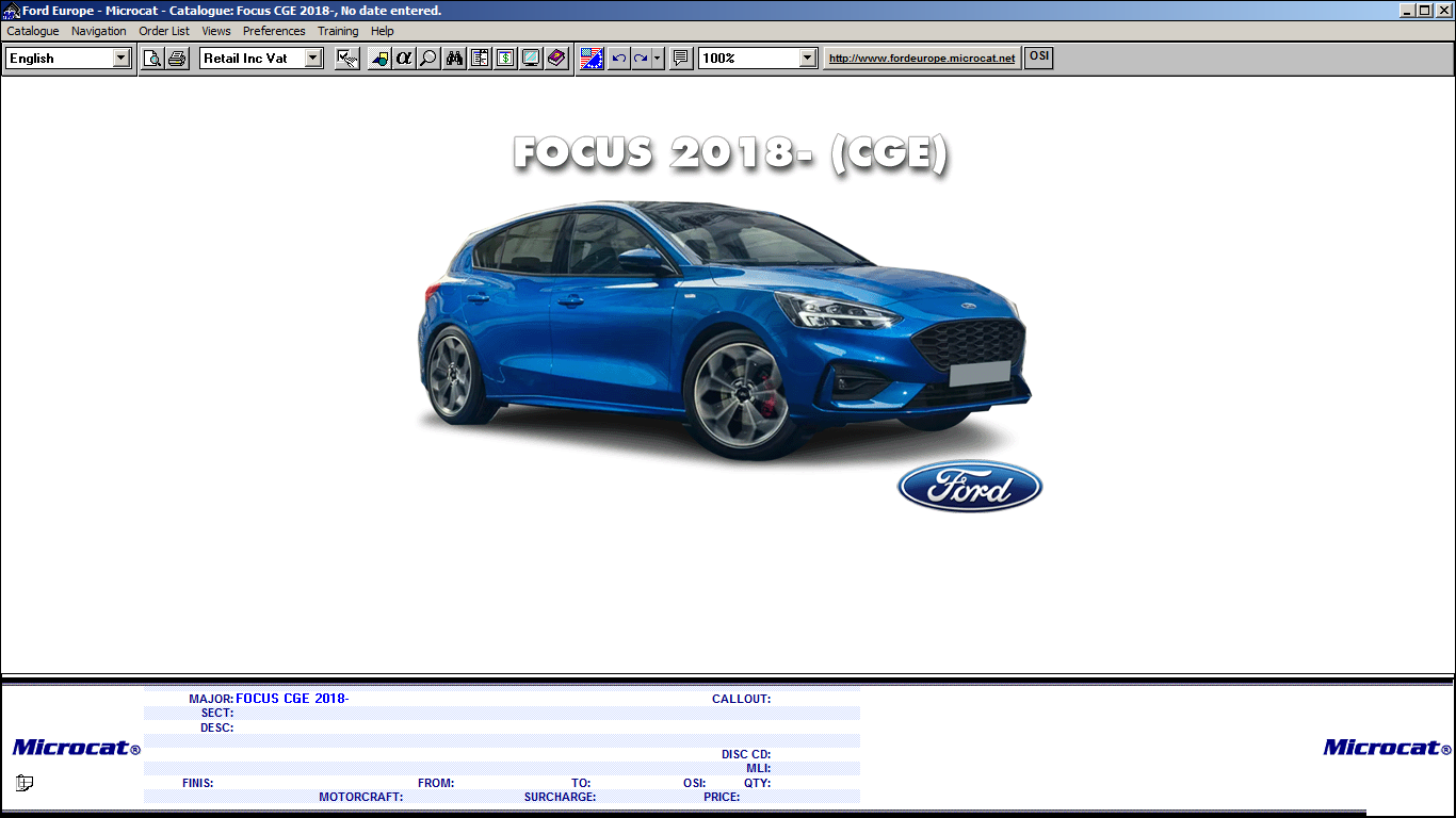 Ford Mcat Europe Spare Parts Catalogue [01.2022] Automotive Repair