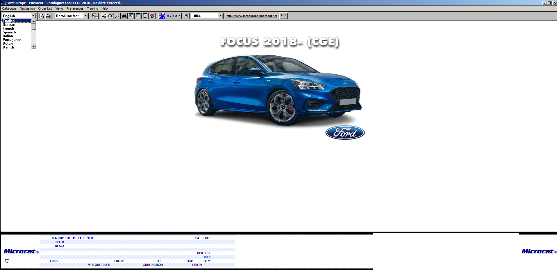 Ford Mcat Europe Spare Parts Catalogue [01.2022] Automotive Repair