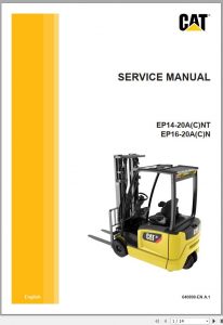 CAT Lift Truck EP16ACN Operation & Maintenance and Service Manual 01.2021 PDF 2