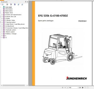 Jungheinrich Forklift EFG 535k G+E100-470DZ Parts Catalog FN595561 PDF