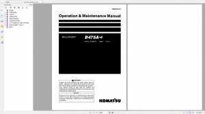 Komatsu D475A-8 Bulldozer Operation and Maintenance Manual TEN00878-01 2020 PDF