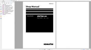 Komatsu D475A-8E0 Bulldozer Shop Manual SEN06781-00 2020 PDF