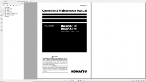 Komatsu D65EXi-18 D65PXi-18 Bulldozer Operation and Maintenance Manual TEN00872-01 2019 PDF