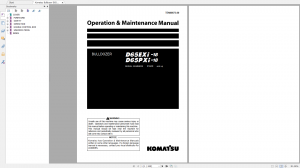 Komatsu D65EXi-18 D65PXi-18 Bulldozer Operation and Maintenance Manual TEN00873-00 2020 PDF