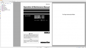 Komatsu D85EX-15E0 D85PX-15E0 Bulldozer Operation and Maintenance Manual TEN00102-05 2008 PDF