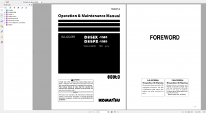 Komatsu D85EX-15E0 D85PX-15E0 Bulldozer Operation and Maintenance Manual TEN00487-02 2018 PDF