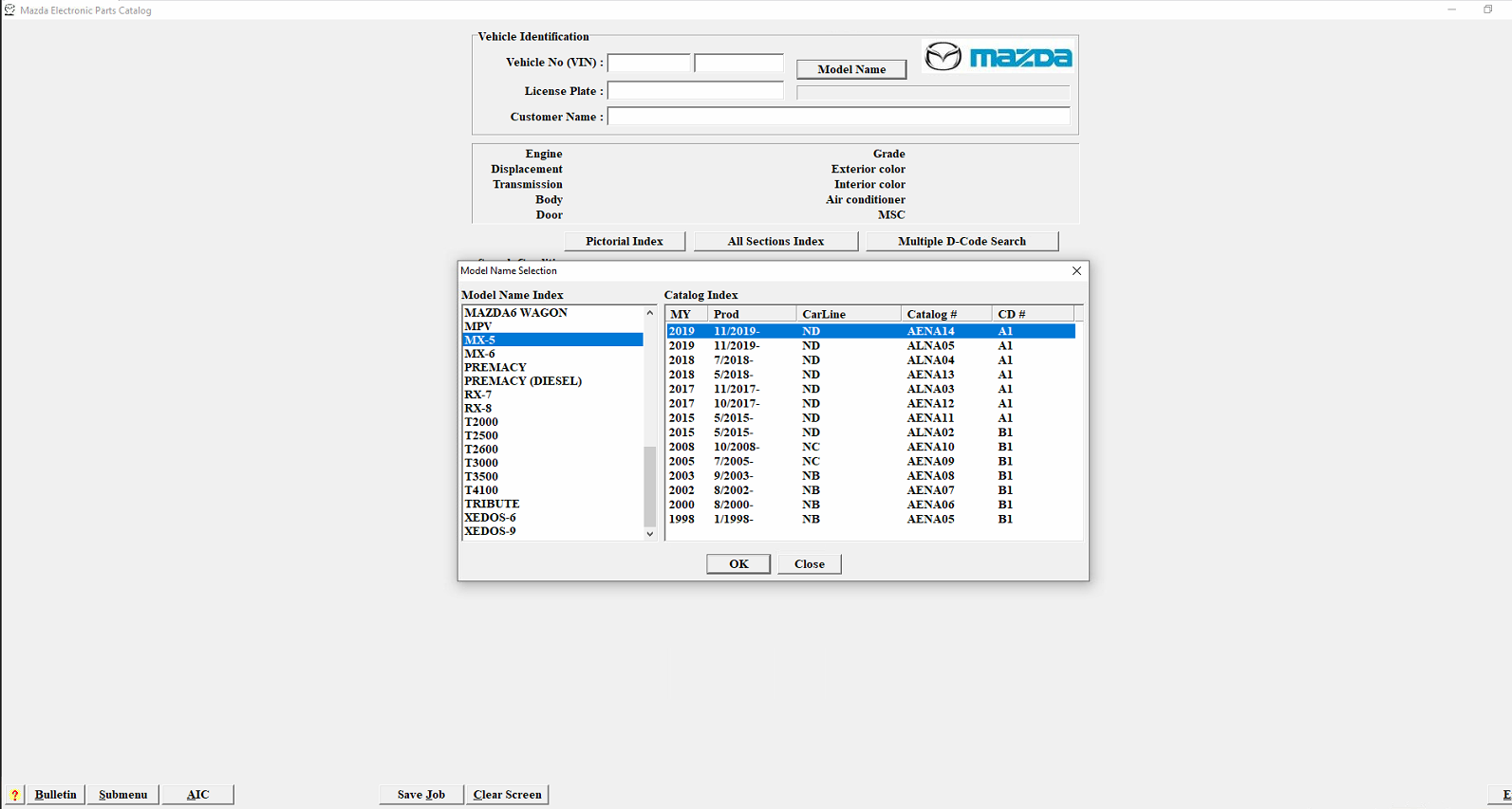 Mazda EPC Europe Spare Parts Catalog Updated 02.2020 Full DVD Download