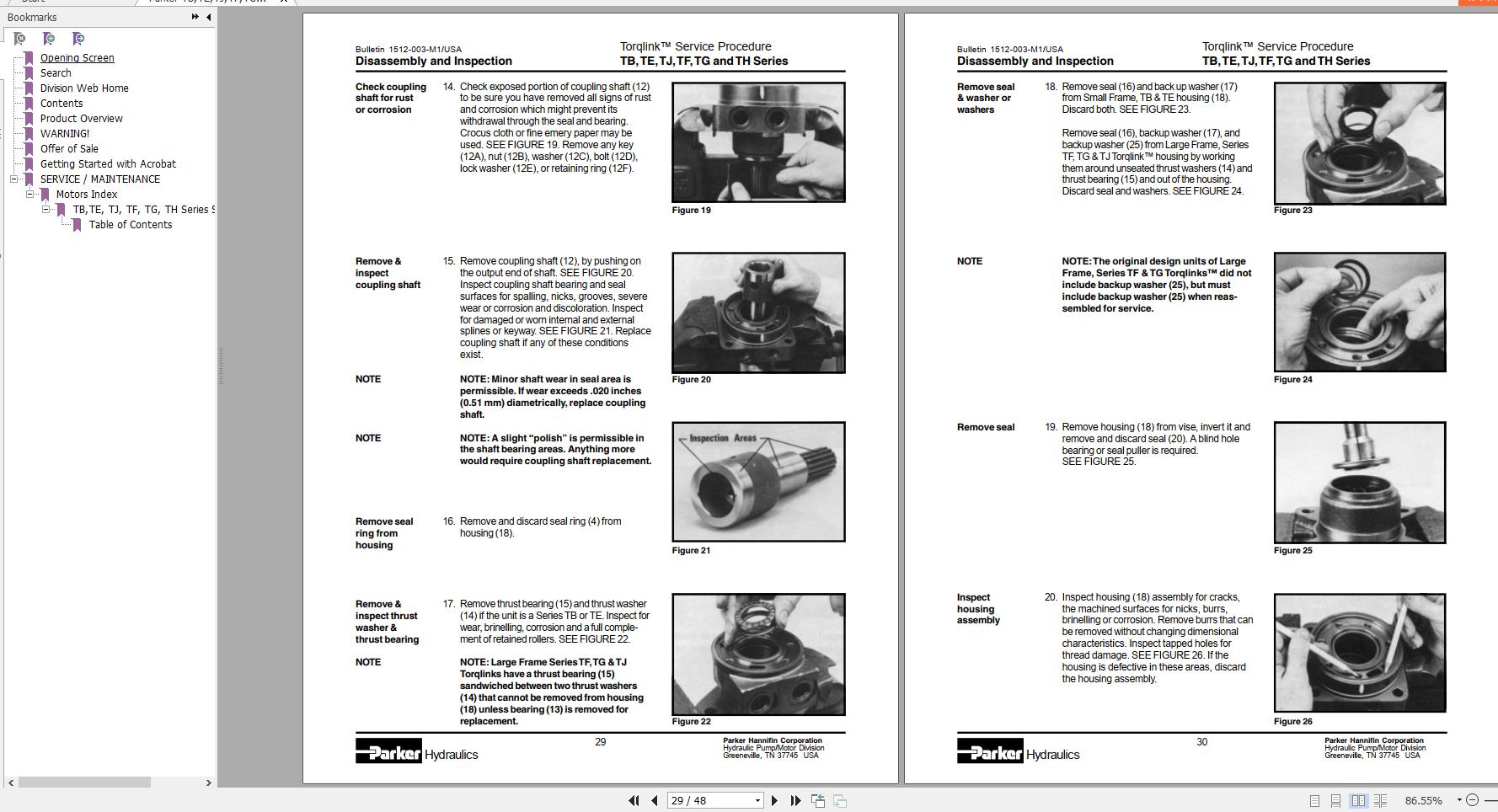 Parker Low Speed High Torque Hydraulic Motors TB TE TJ TF TG TH Series