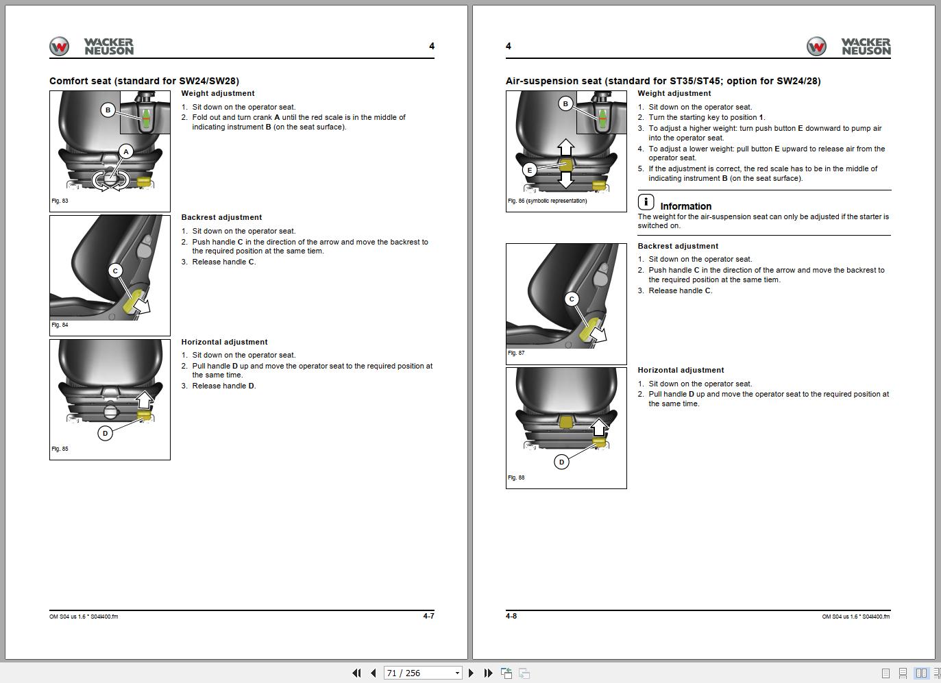 Wacker Neuson ST35 Skid Steer Loader Track Error Codes, Service