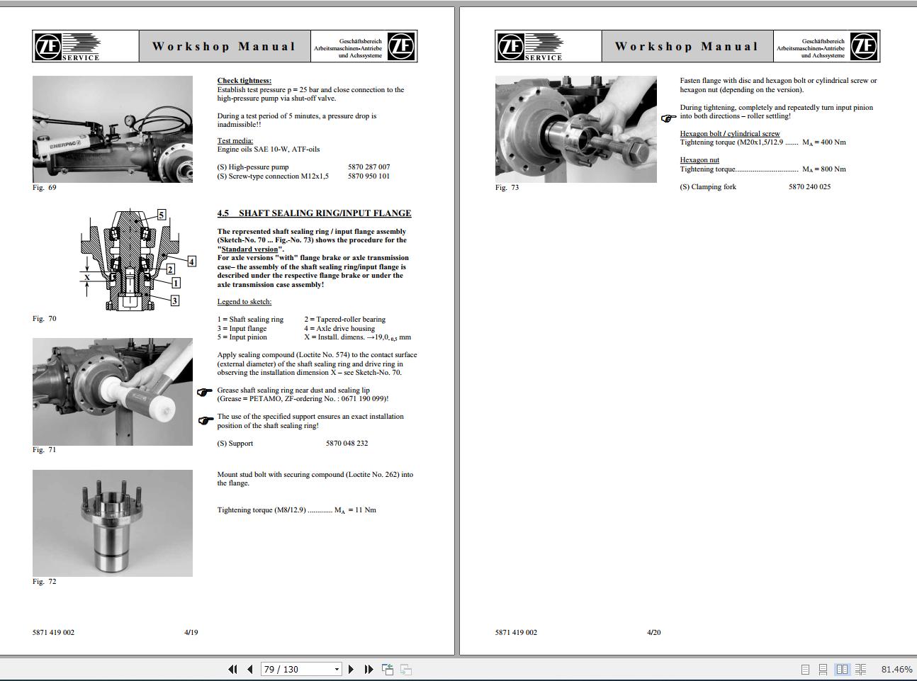 ZF Axle APR 715 Repair Manual 918363