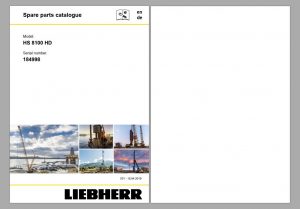 Liebherr HS HSG Crane Operating Manual, Parts Catalogue, Technical Information DVD