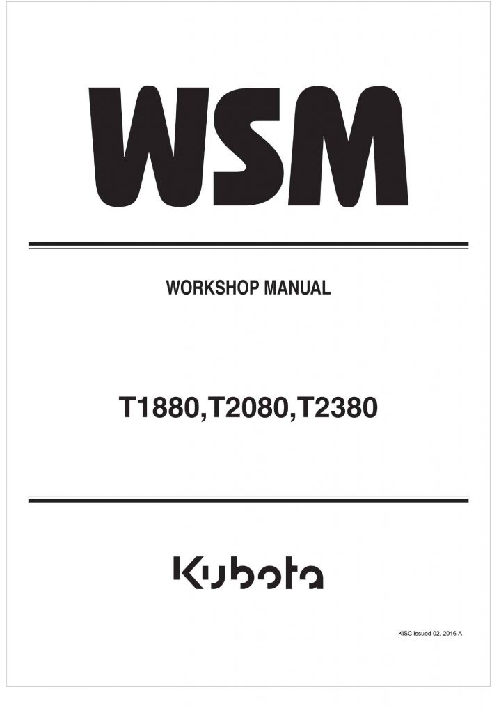 Kubota Agricultural T2380 Manual PDF EN