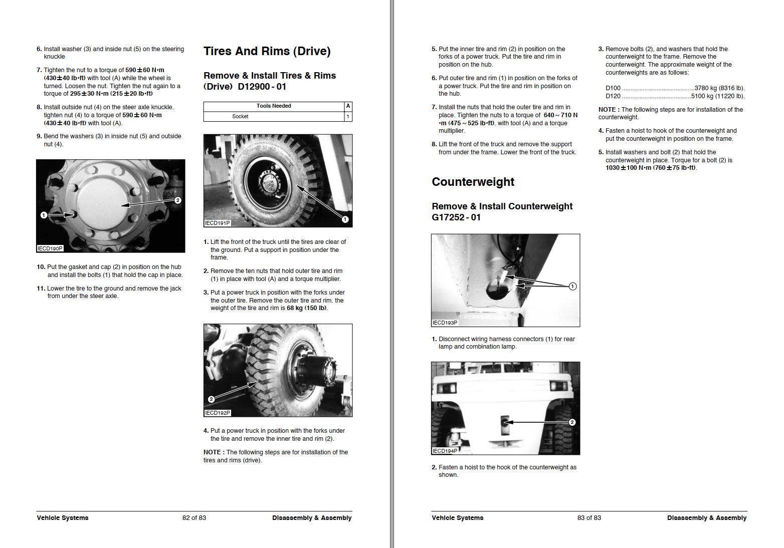 Daewoo Service Manuals D100 D120 SB2085E01 1999