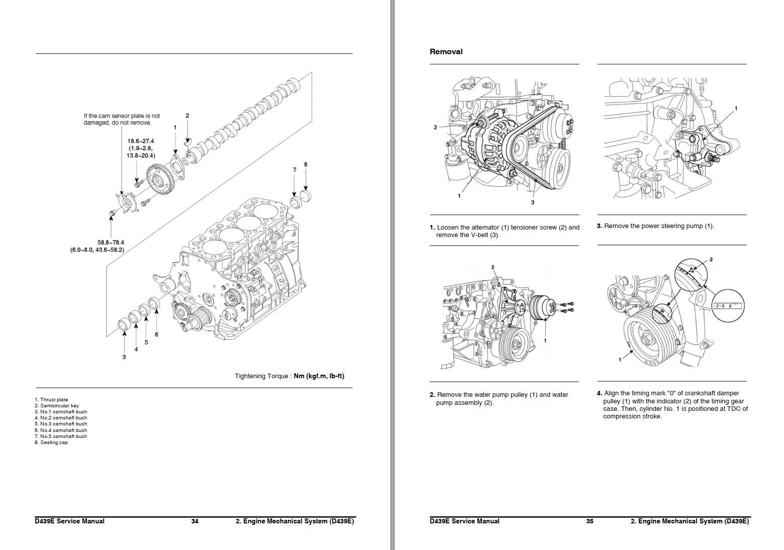 Daewoo Service Manuals D35S5 GC55C5 SB4260E02