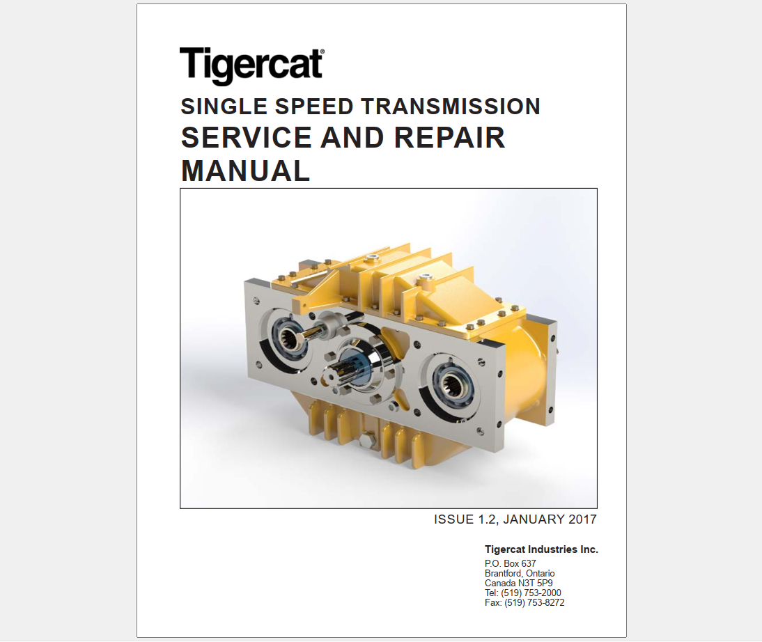 Tigercat Gear Components Service Repair Manuals PDF
