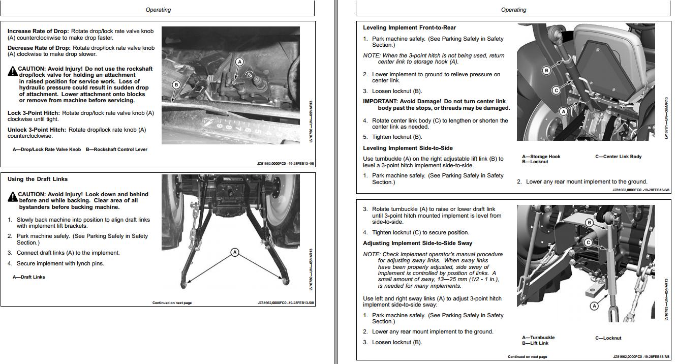 John Deere Tractor 3032E 3038E Operators Manual PDF