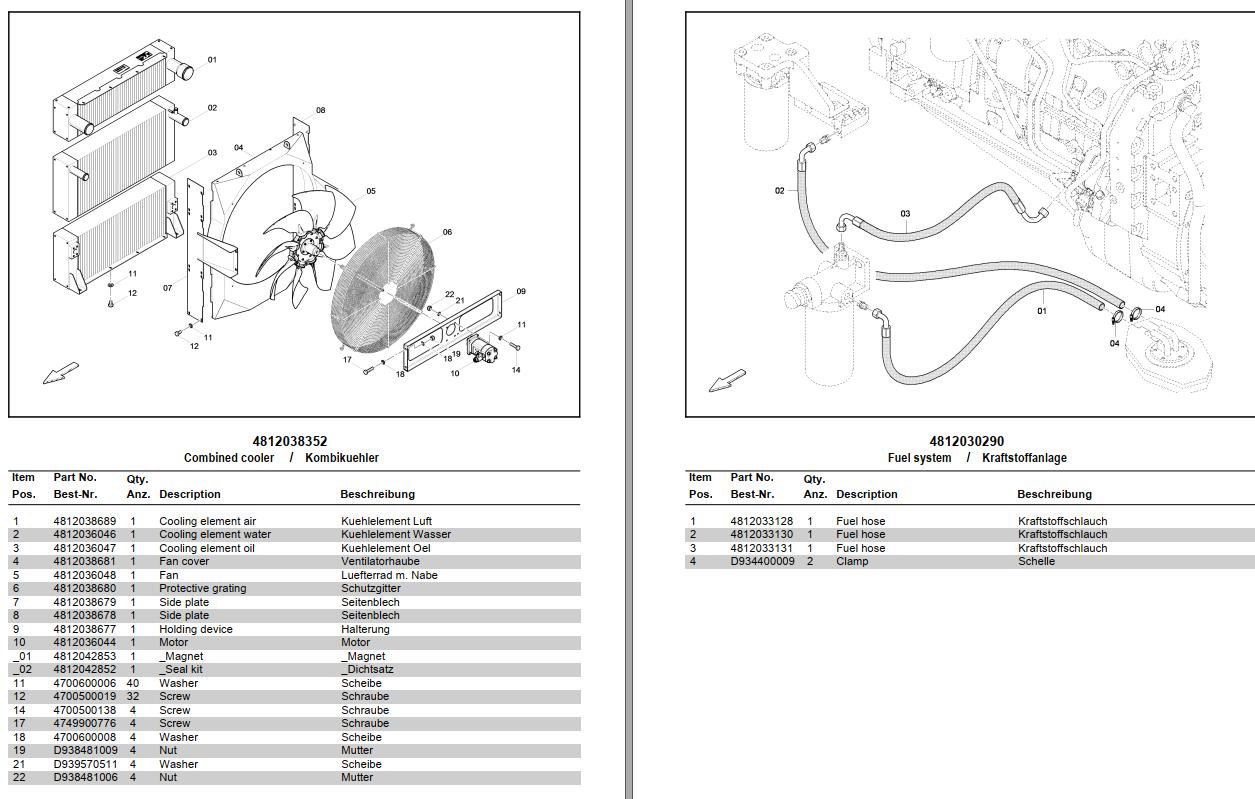 Dynapac SD2550C Spare Parts List PDF