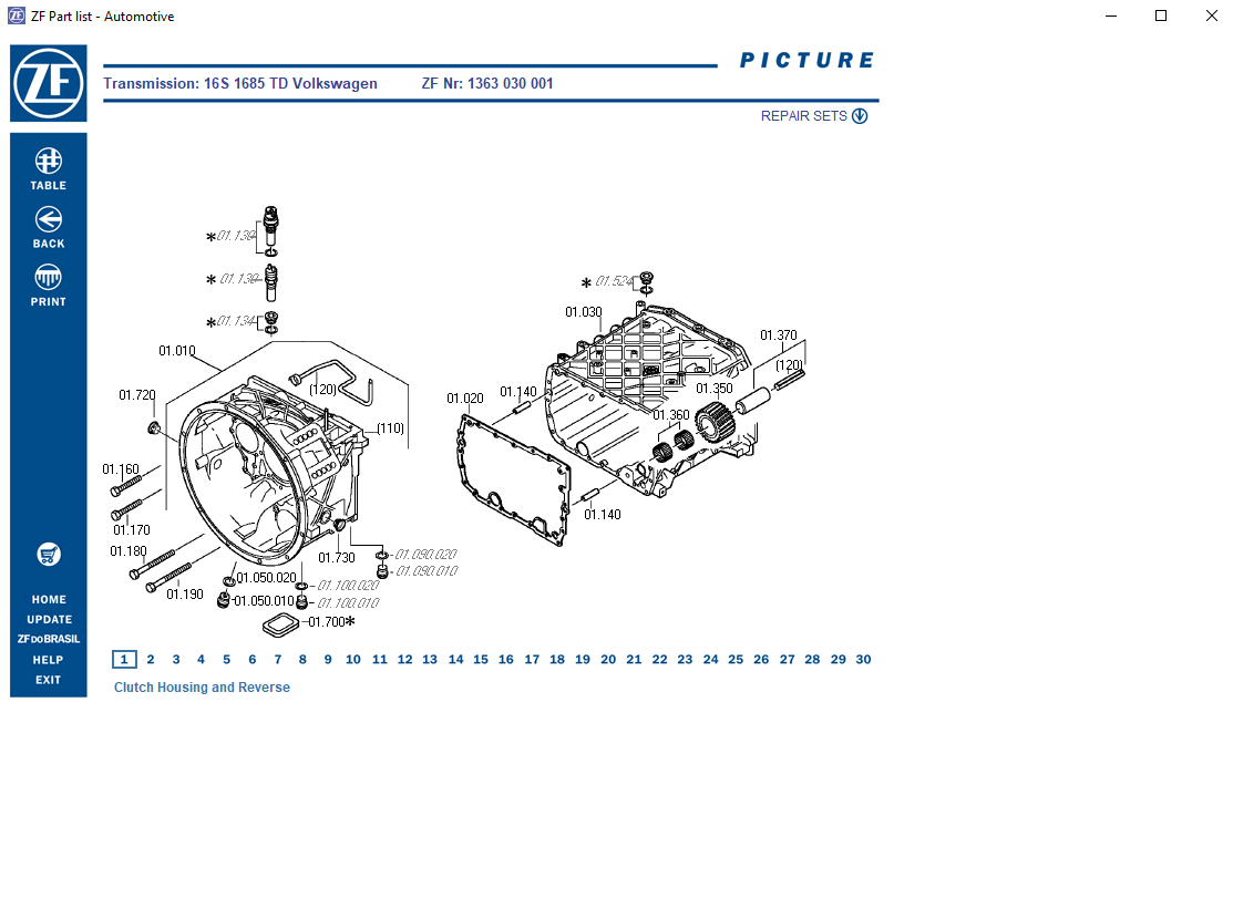 ZF Transmission Parts Catalog Program 08.2023