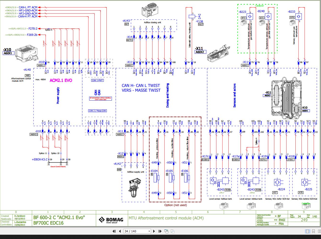 Bomag BF600-2C ACM2.1, EVO BF700C EDC16 Function.249 Wiring Diagram ...