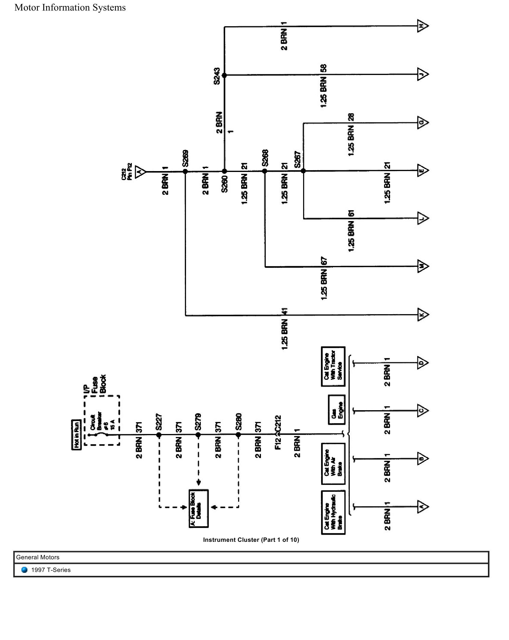 1997 General Motors TSeries Truck Wiring Diagrams PDF