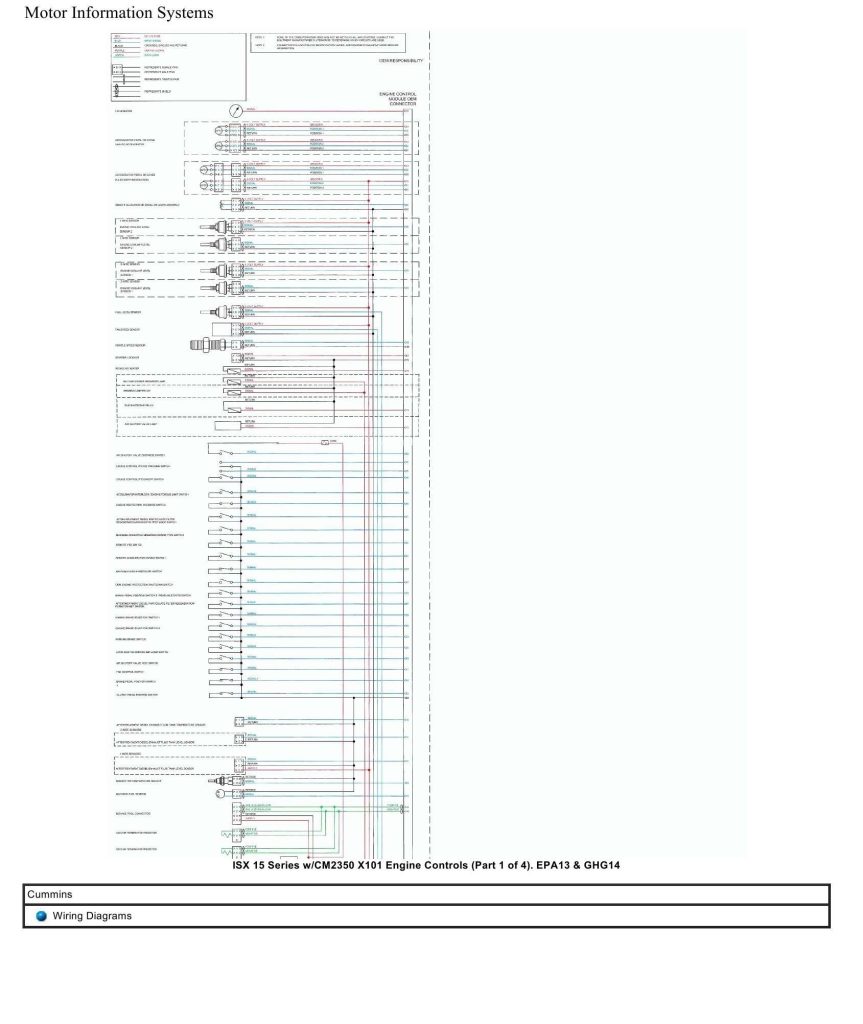 Cummins ISX 15 CM2350 X101 Truck Wiring Diagram Engine Controls PDF