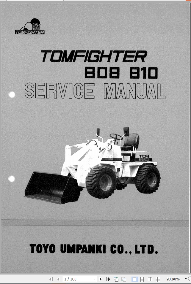TCM 808 810 Wheel Loader Service Manual 609BE PDF