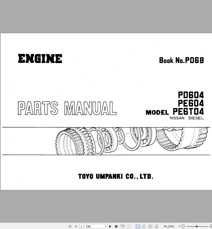 TCM PD604 PE604 PE6T04 Nissan Engine Parts Manual PD6B EN JP PDF
