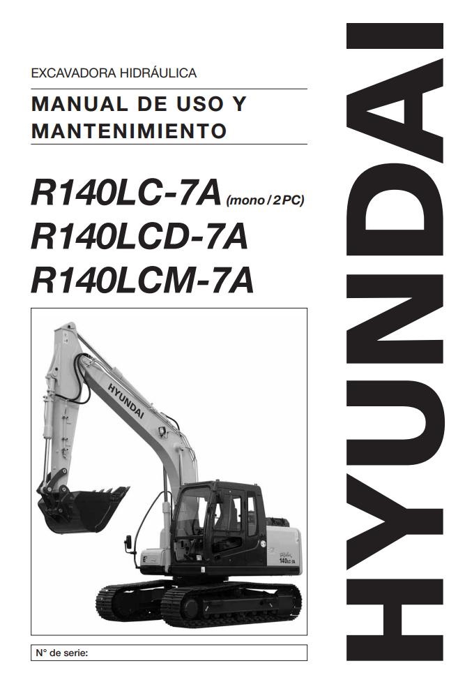Hyundai R140LC7A Excavator Operator Manual ES PDF