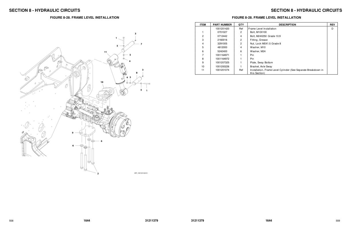 JLG 1644 Parts Catalog 31211379 2023 PVC 1911 2005 PDF