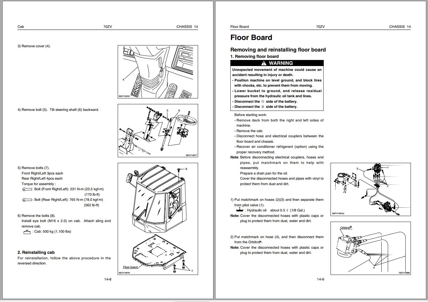 Kawasaki 70ZV Operation Maintenance Shop Parts Manuals PDF