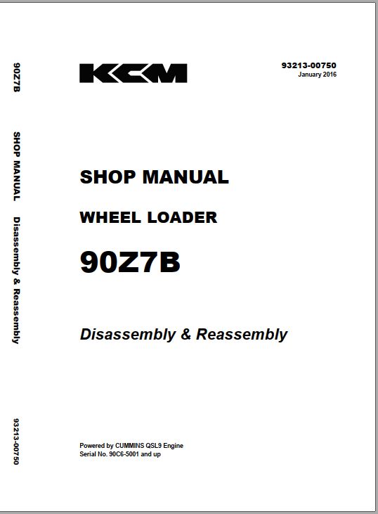 Kawasaki 90Z7 90Z7B Operation Maintenance Shop Parts Manuals PDF