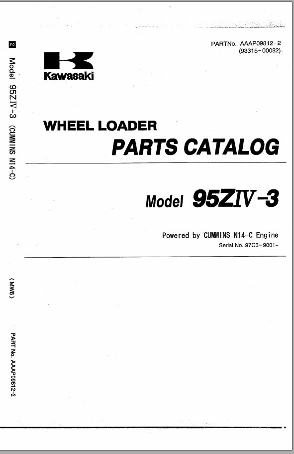 Kawasaki 97ZIV Operation Maintenance Parts Manuals PDF