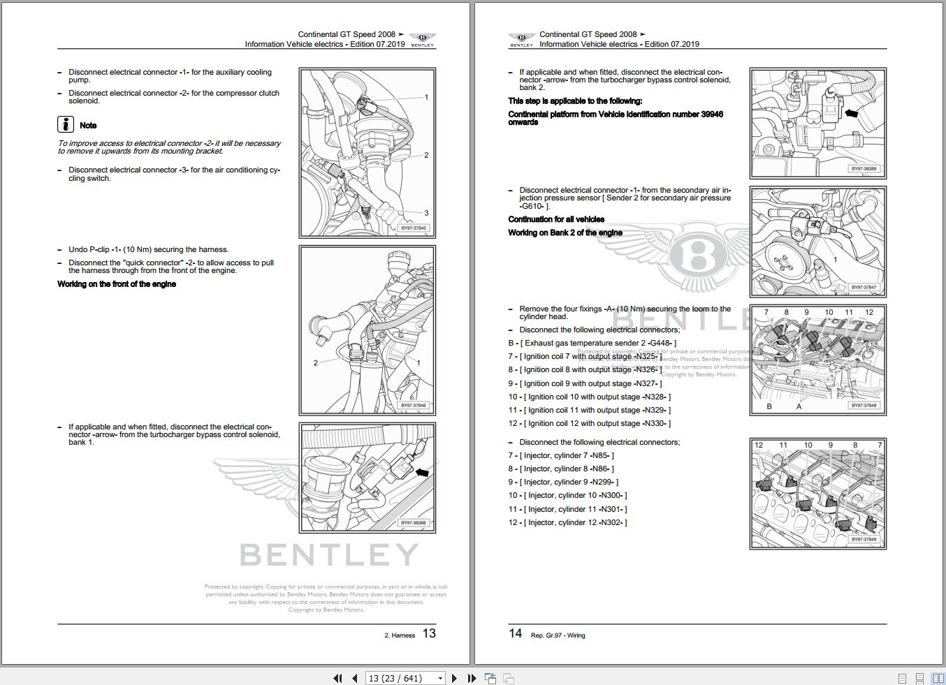 2008-2010 Bentley Continental GT Speed Wiring Diagrams and Workshop