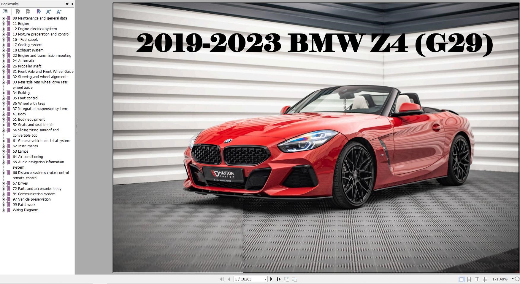 20192023 BMW Z4 (G29) Wiring Diagrams & Service Repair Manual PDF