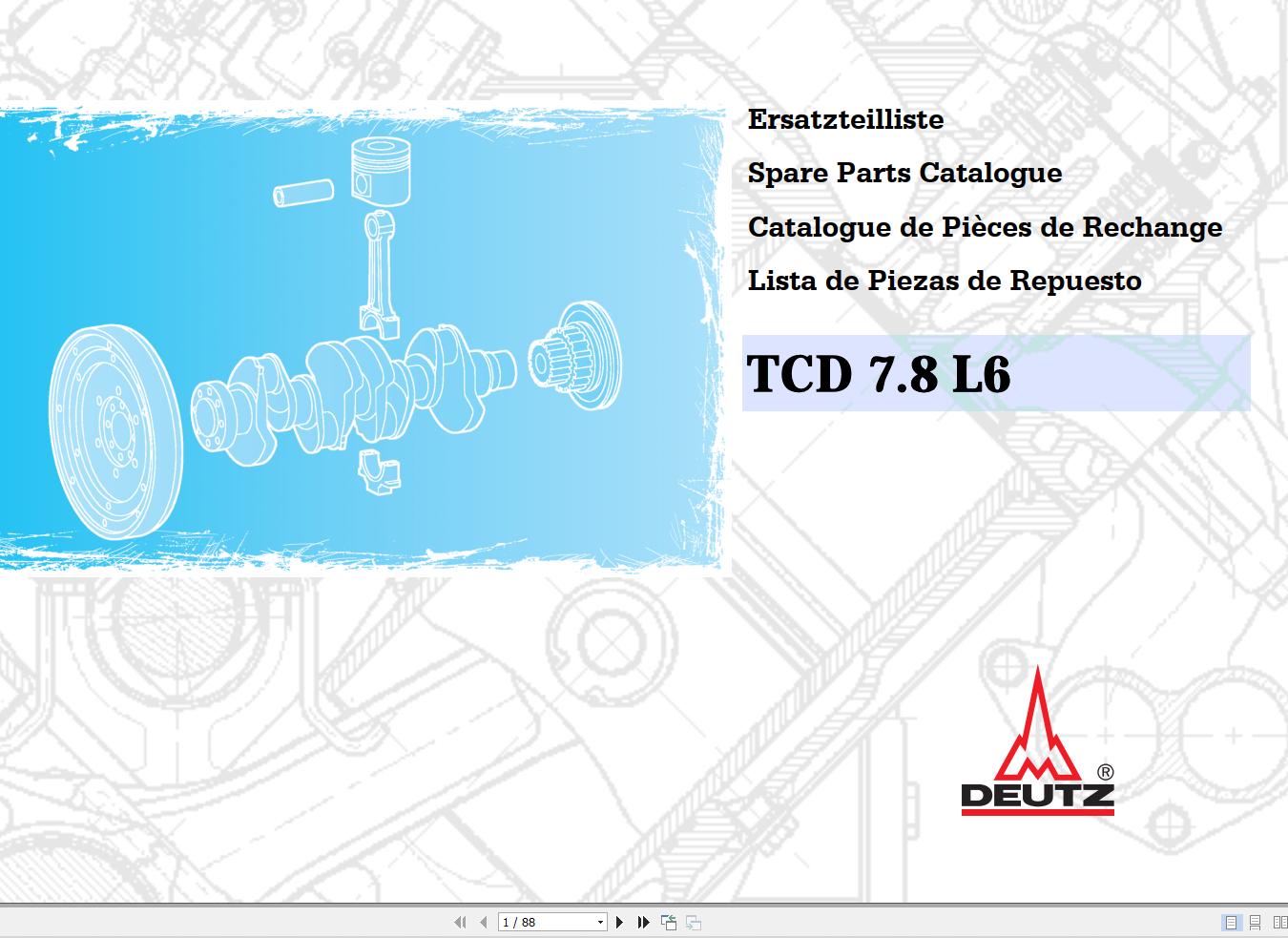 Deutz TD 3.6 L4 TCD 3.6 L4 Engine Operation Manual 03123907en PDF