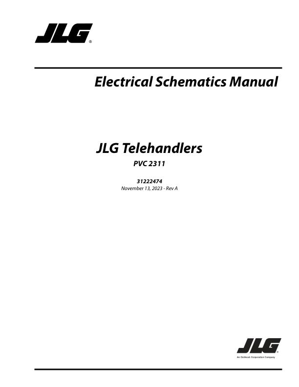 JLG 1043 to G518A Electrical Schematic 31222474 2023 PVC 2311 PDF