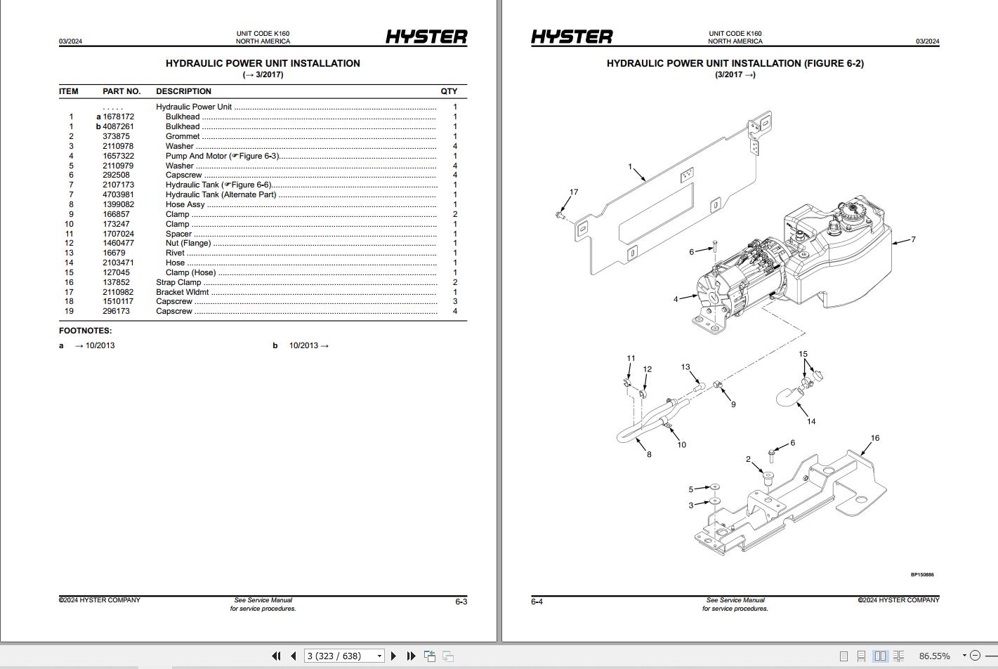 Hyster Forklift Collection Parts Manual Update 2024 PDF