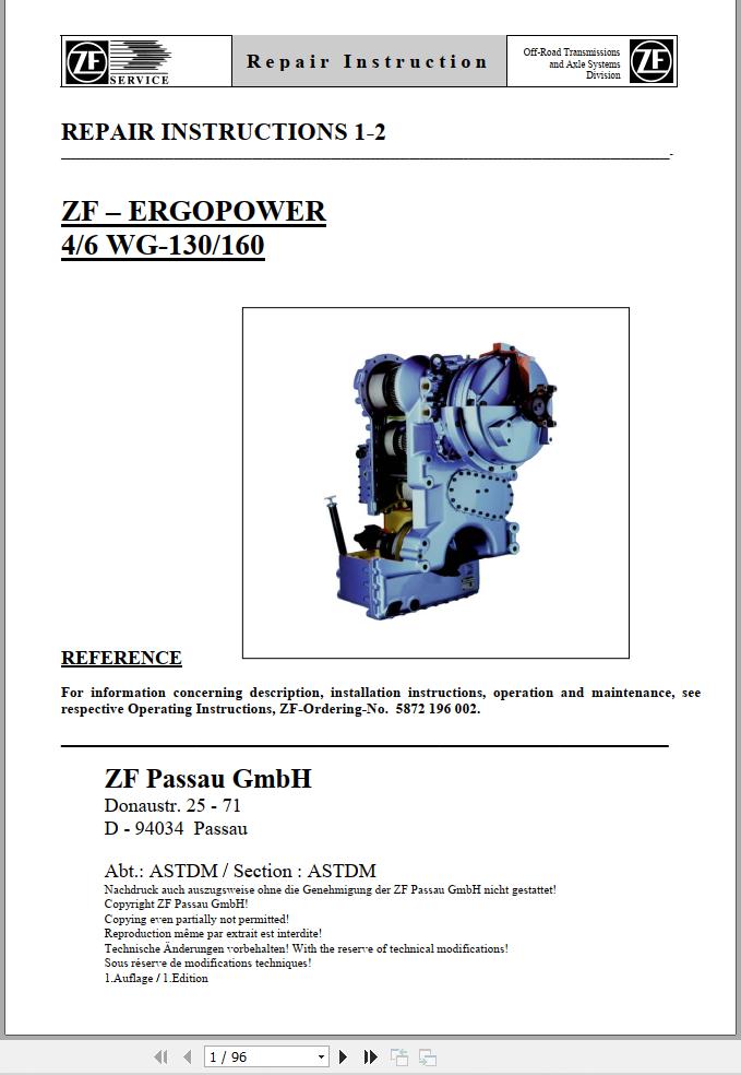 ZF EPS 3.20 Electromechanical Steering Operating Manual EN DE PDF
