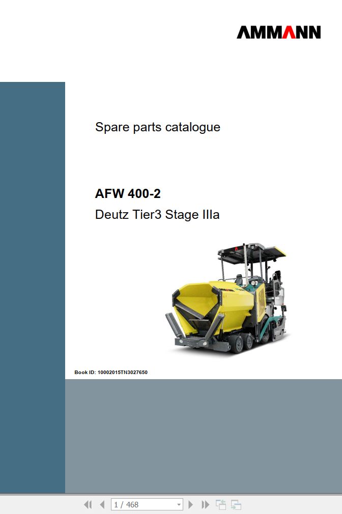 Ammann AFW 4002 Parts Catalog 10002015TN3027650 2022 PDF