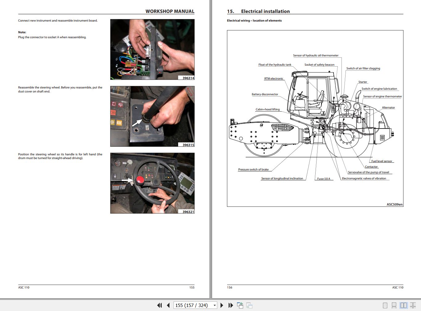 Ammann ASC110 QSB4.5C160 Tier 3 Roller Parts Manual 01.2021 EN PDF
