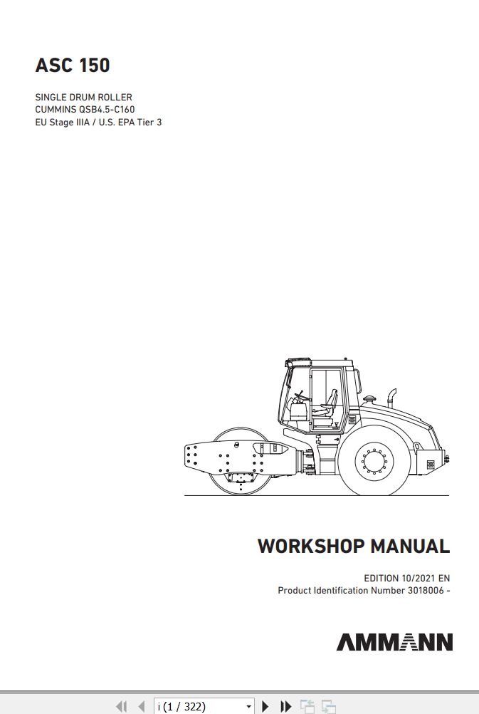 Ammann ASC150 QSB4.5C160 Tier 3 Diagram and Manual 10.2021 PDF